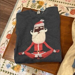 Gray Santa Yoga oversized sweatshirt